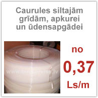 caurules aukstā un karstā ūdens padevei