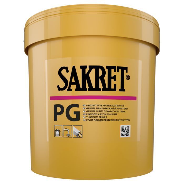 Grunts SAKRET PG 25 kg (zem dekoratīvā apmetuma - balta, tonējama)