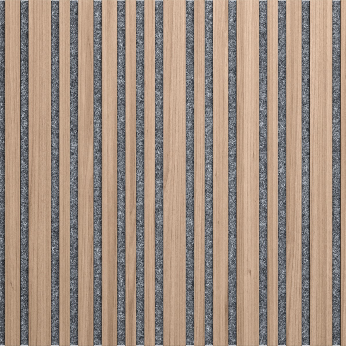 ILLI Tremolo Akustiskais sienas panelis, finierēts, pelēks filcs, 600x600x18mm, rieksts