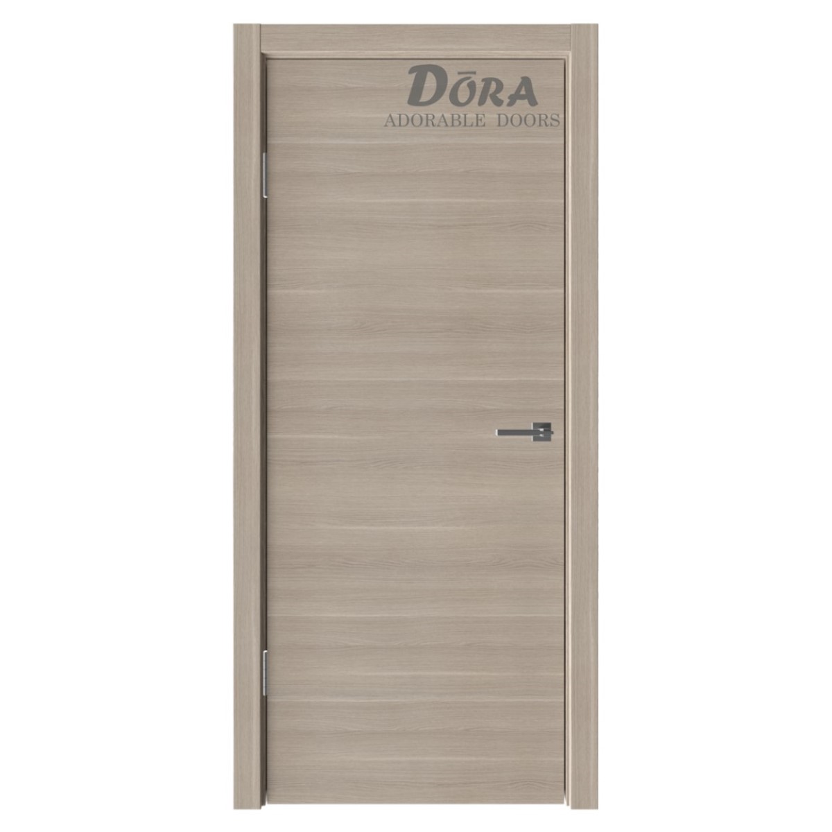 Dora Standart X D2, Grafīta ozols, Finierētu Durvju Komplekts - Vērtne, Kārba, Slēdzene, 2 Eņģes, 60x200cm