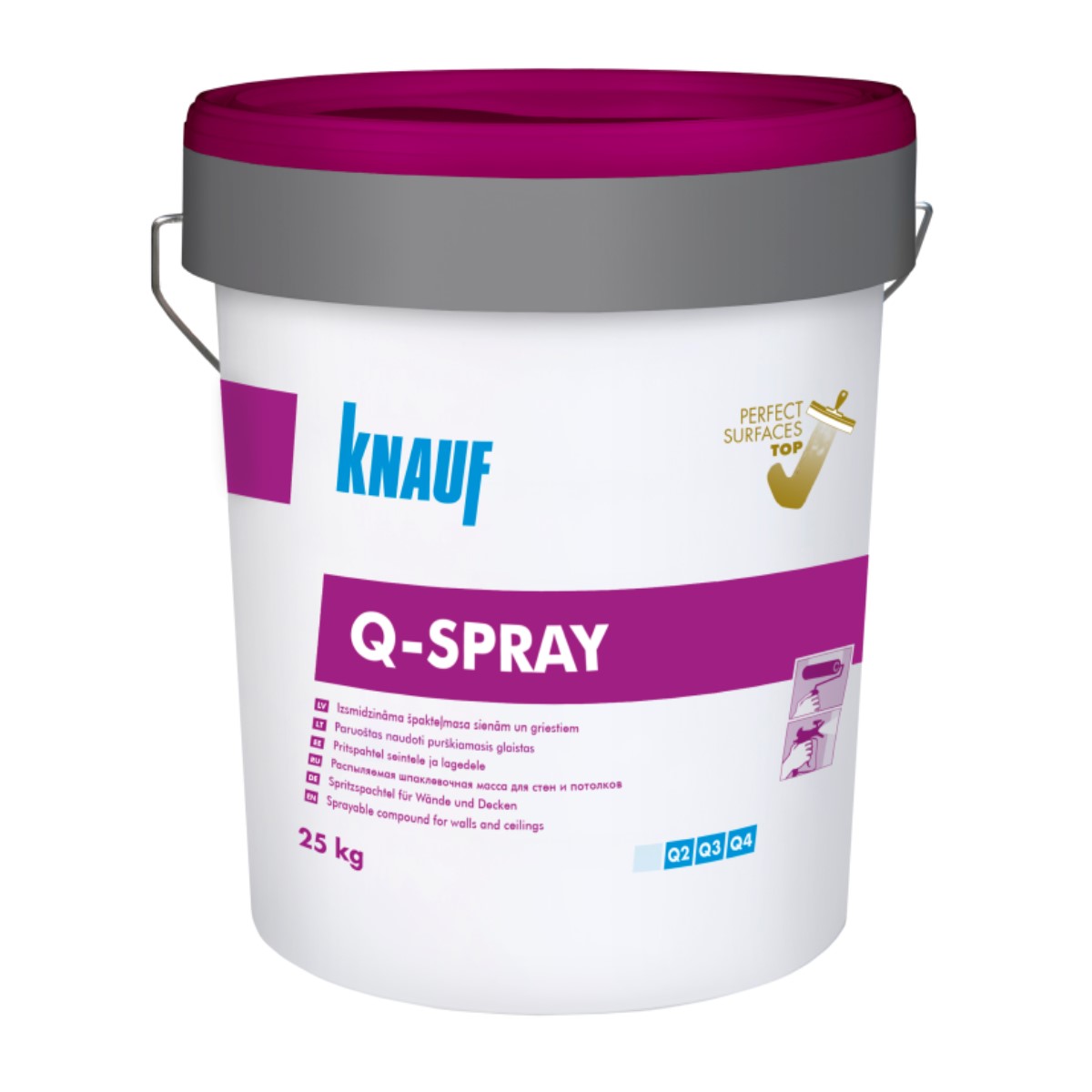 Knauf Q-Spray gatavā špakteļmasa sienām un griestiem