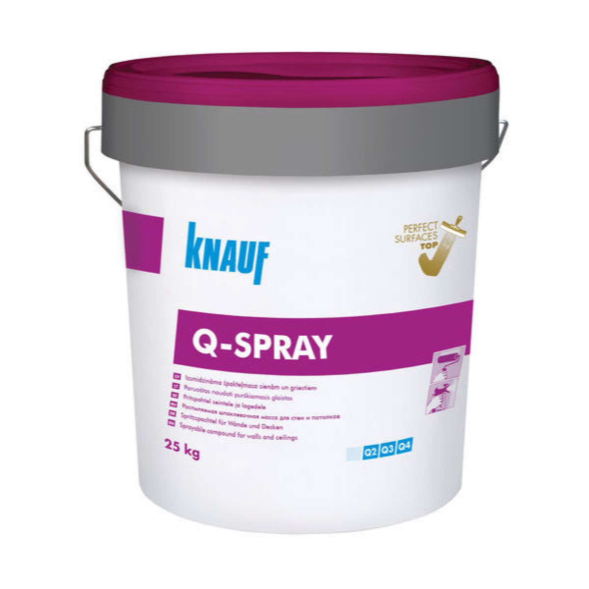 Knauf Q-Spray gatavā špakteļmasa sienām un griestiem, 25kg
