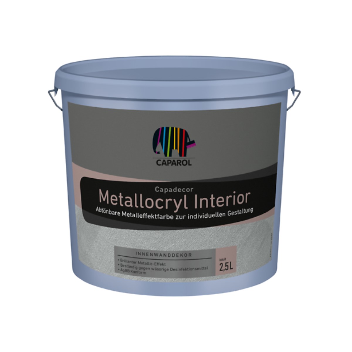 Caparol Capadecor Metallocryl Interior Spīdīga dispersijas krāsa ar metālisku spīdumu iekšdarbiem
