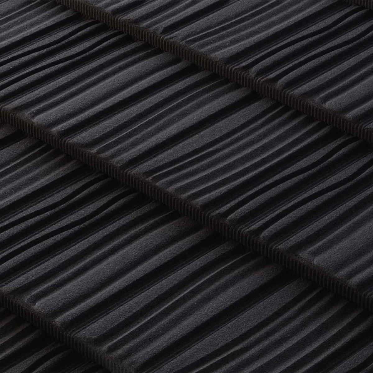 Metrotile Woodshake Metāla dakstiņi ar akmens smalci, 1340x415mm, coal black