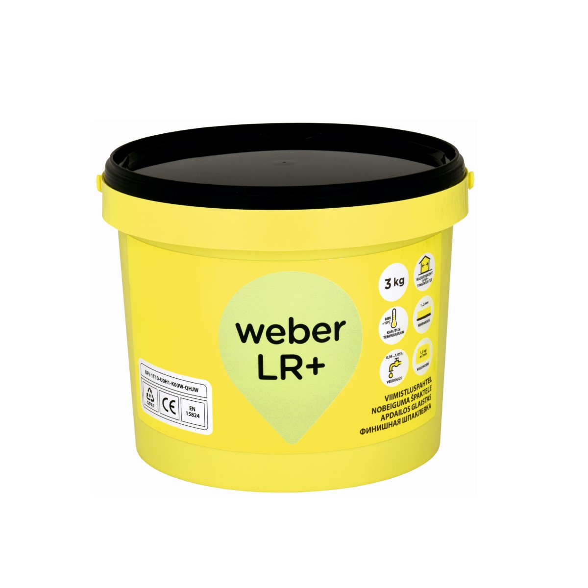 Weber LR+ smalka izlīdzinošā nobeiguma špaktele, 3kg