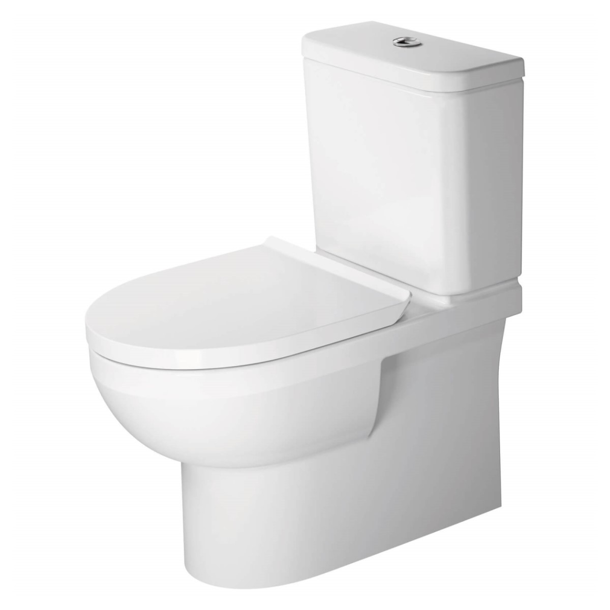 Duravit No.1 Rimless Pods ar SC vāku, universāls izvads, pievads no apakšas