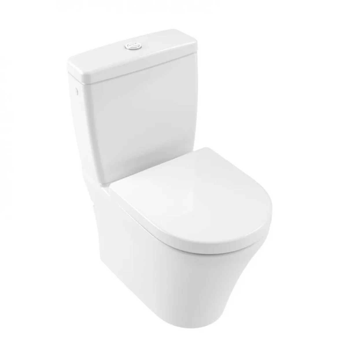 Villeroy & Boch O.novo Compact Rimless Pods ar QR/SC vāku, universāls izvads, DirectFlush