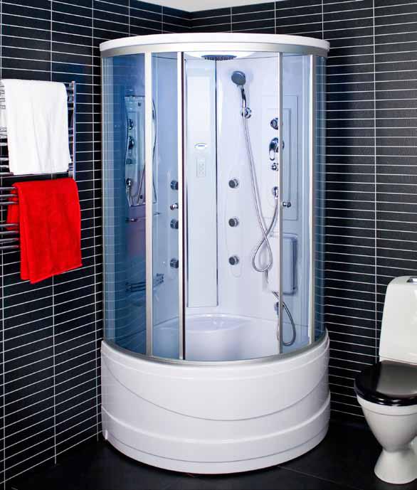 DUSCHY masāžas dušas kabīne ar radio 6007 (ar dziļo paliktni, tonēts stikls)