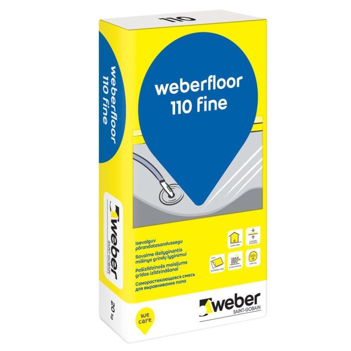 Weberfloor 110 FINE  (weber.vetonit 4150) pašizlīdzinošais grīdām