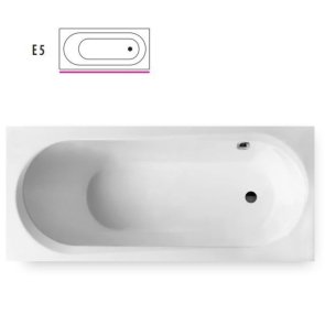 Balteco Modul Akrila vanna ar rāmi, sifonu, 159x70cm, panelis E5, balta