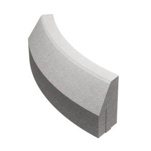 Stoneroc Rādiusa apmale R1, 150x290x800mm, pelēka