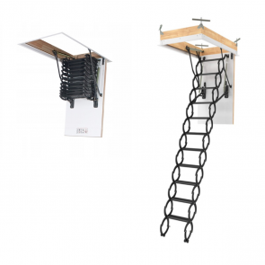 Fakro Bēniņu kāpnes ar metāla pakāpieniem, sabīdāmas LST 280cm, 50x80cm