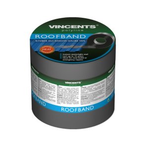 Vincents Polyline Roofband Bitumena blīvējoša lente Pelēka 7,5cm x 3m