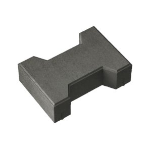 Stoneroc Niidirull 100 bruģis, 195x160x100mm, melns, 7.4m2 (palete)