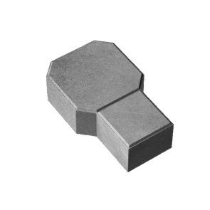 Stoneroc Uni Decor 80 Bruģis, 230x140x80mm, pelēks, 6.7m2 (palete)