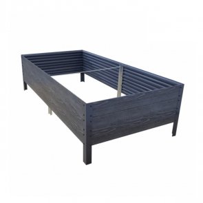 Baumera Klasika WoodLook Paaugstinātā dārza dobe, 150x75x30cm, pelēka