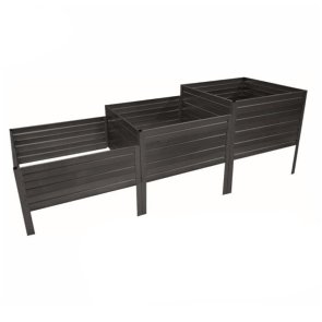 Baumera Klasika Garden Paaugstinātā trepjveida dārza dobe, augstums 50-30cm, 225x75cm, krāsota