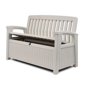 Keter Patio Dārza sols - mantu kaste 227L, Balta