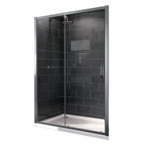 Huppe X1 Dušas durvis, bīdāmas, sudraba profils, caurspīdīgs stikls AP, 100x190cm