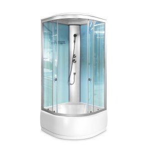 Gotland Emma Slēgtā dušas kabīne, dziļais paliktnis (45cm), caurspīdīgi stikli, 90x90x215cm
