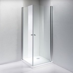 Vento Napoli Kvadrāta dušas kabīne bez paliktņa, hromēts profils, caurspīdīgi Easy clean stikli, 80x80x195cm