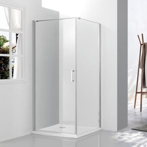 Vento Parma Kvadrāta dušas kabīne bez paliktņa, hromēts profils, caurspīdīgi Easy clean stikli, 90x90x195cm