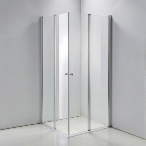 Vento Prato Kvadrāta dušas kabīne bez paliktņa, hromēts profils, caurspīdīgi Easy clean stikli, 90x90x195cm