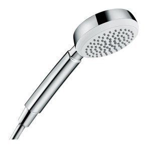 Hansgrohe Crometta 100 EcoSmart Dušas klausule, 1 režīms, d=100mm, balts/hroms