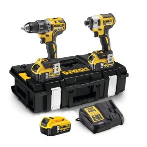 DeWalt 18V XR Instrumentu komplekts DCD796+DCF887 (+3X5.0Ah, lādētājs, koferis) DCK266P3-QW