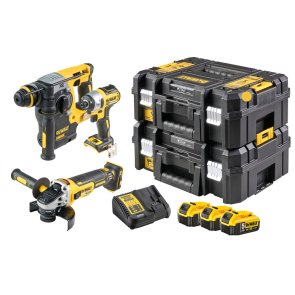 DeWalt 3 Instrumentu komplekts 18V XR (+3x5.0Ah, lādētājs, koferi) DCK305P3T-QW