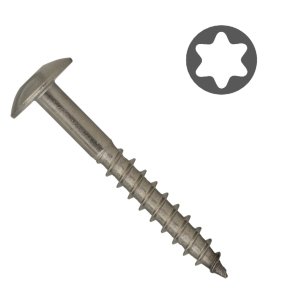 Easy-Fix Fasādes plākšņu skrūve Torx 20, A2, 4.8x38mm (100gab)