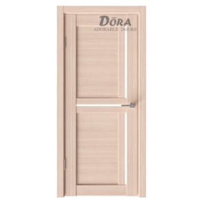 Dora Modern-3 D2, Balināts ozols, Finierētu Durvju Komplekts - Vērtne, Kārba, Slēdzene, 2 Eņģes, 60x200cm