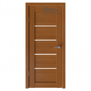 Dora Tokio-5 D3, Zelta ozols, Finierētu Durvju Komplekts - Vērtne, Kārba, 2 Eņģes, Stiklotas, 60x200cm