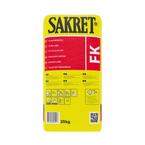 Sakret FK Flīžu līme, balta (C1), 25kg