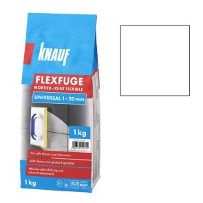 Knauf Flexfuge Universal Затирка для швов на цементной основе , balts, 1kg