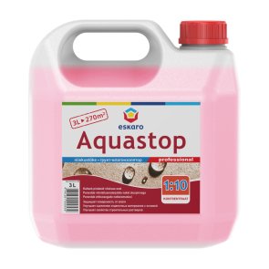 Eskaro Aquastop Professional Būvmaisījumu modificēšanai, betona grīdu un porainu virsmu gruntēšanai, 3L