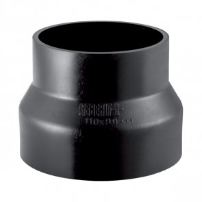 Geberit HDPE Iekšējās kanalizācijas pāreja, centriska, D63/50mm, melna