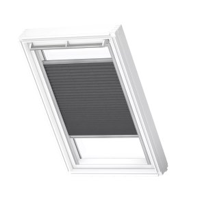 Velux FHL Plisētas jumta logu žalūzijas ar rokas vadību, ar alumīnija sliedēm, MK04, 78x98cm, grafīta