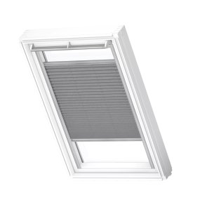 Velux FHL Plisētas jumta logu žalūzijas ar rokas vadību, ar alumīnija sliedēm, MK04, 78x98cm, pelēkas