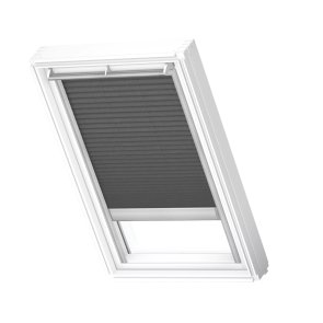 Velux FML Plisētas jumta logu žalūzijas ar elektrisko vadību, ar alumīnija sliedēm, MK04, 78x98cm, grafīta