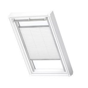 Velux FHL Plisētas jumta logu žalūzijas ar rokas vadību, ar alumīnija sliedēm, MK04, 78x98cm, baltas