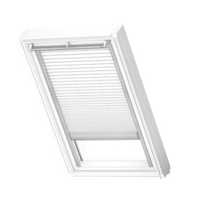 Velux FML Plisētas jumta logu žalūzijas ar elektrisko vadību, ar alumīnija sliedēm, MK04, 78x98cm, baltas