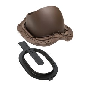 Vilpe Muotokate Click Ventilācijas izvada pieslēgums dakstiņveida metāla jumtiem, brūns