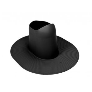 Vilpe Augstais pieslēguma elements mīkstajiem jumta segumiem, 200mm, melns