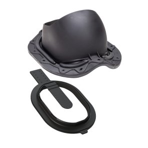 Vilpe Muotokate Click Ventilācijas izvada pieslēgums dakstiņveida metāla jumtiem, melns