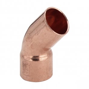 Viega Kapara līkums 45°, lodēts pieslēgums, ievietojams gals, 15mm