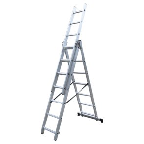 Besk Daudzfunkcionālas kāpnes, trīsposmu, alumīnija, 3x7 pakāpieni, 4.24m