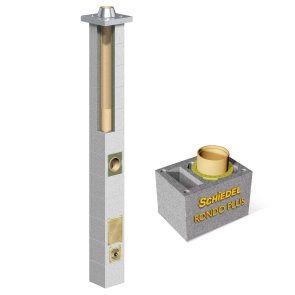 Schiedel Rondo Plus Vienas dūmejas keramiskā dūmvadu sistēma ar ventilāciju, skurstenis D200mm, 6m (36x50cm)