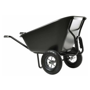 Haemmerlin Cargo Twin Excellium Plastmasas ķerra, 2 pneimatiski riteņi, melna, 300L
