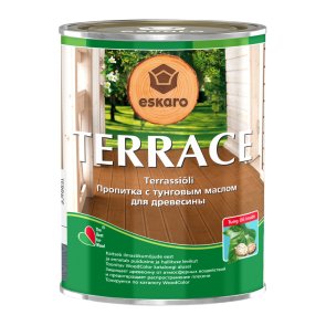 Eskaro Terrace Eļļa uz šķīdinātāju bāzes koka virsmas aizsardzībai, pelēka, 0.9L